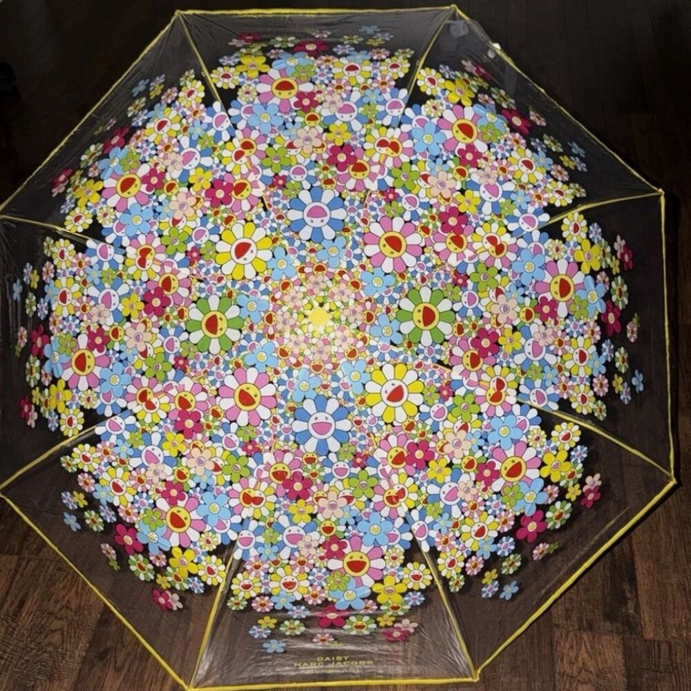 Marc Jacobs Daisy Takashi Murakami Umbrella Floral Yellow NEW